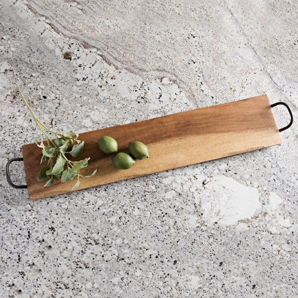 Long Reclaimed Wood Serving Tray Kirklands Home