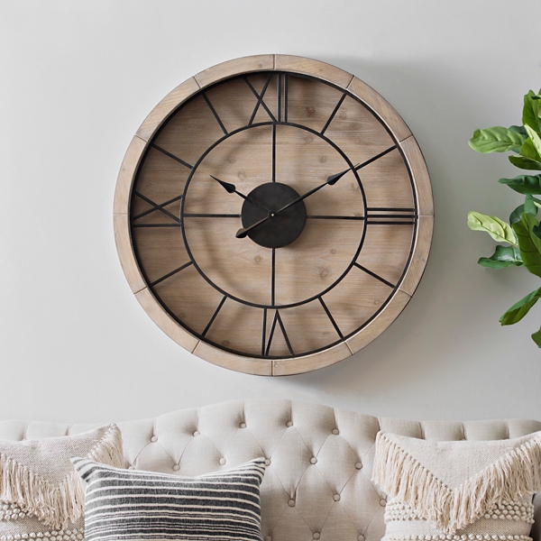 Jackson Metal and Wood Wall Clock Kirklands Home
