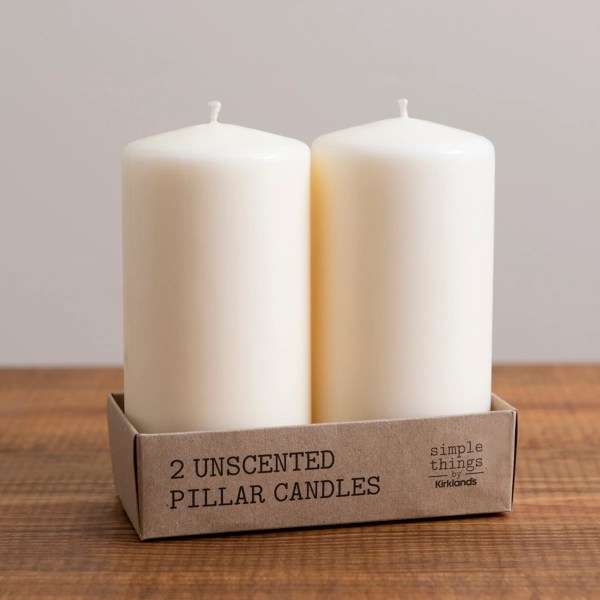6 in. Ivory Pillar Candles, Set of 2 Kirklands Home