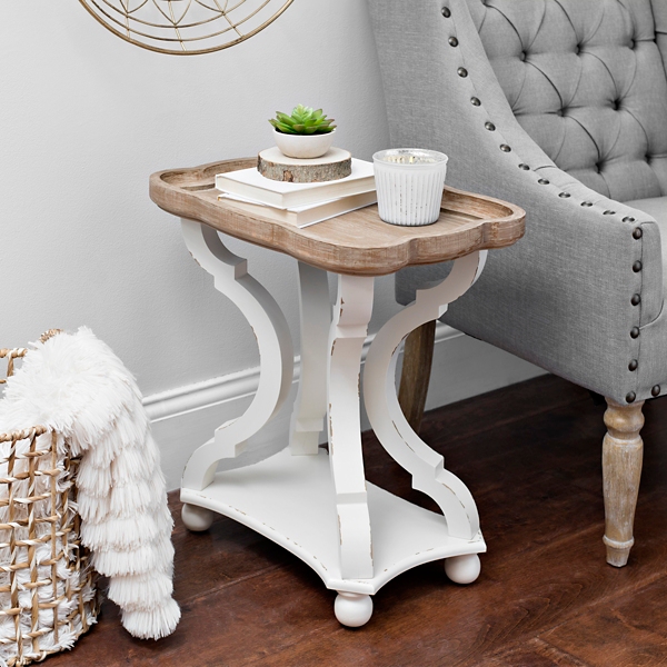 Corina Scalloped Chairside Table Kirklands Home