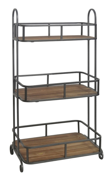 Metal and Wood 3Tier Shelf Kirklands Home