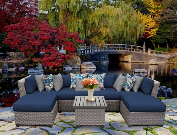 Blue Patio Furniture Set Patio Ideas