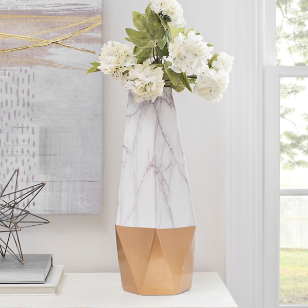 Tall Gold Marble Ceramic Vase Kirklands Home