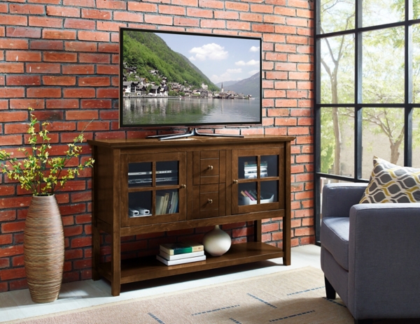 Walnut Wood Buffet TV Stand Kirklands Home