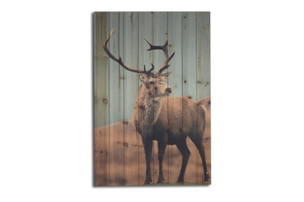 Deer in Field Wood Art Print Kirklands Home
