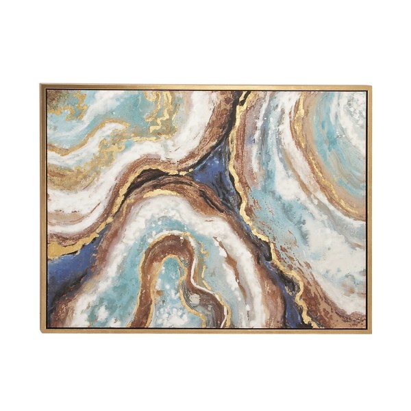 Blue Marbling Agate Framed Canvas Art Print Kirklands Home
