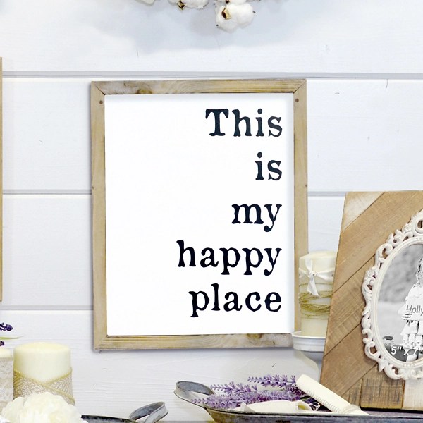 This is My Happy Place Framed Wooden Wall Plaque Kirklands Home