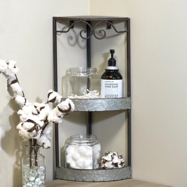 Galvanized Metal Corner Shelf Kirklands Home