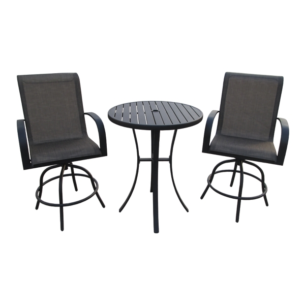 3 Piece Patio Set Swivel Chairs Patio Furniture
