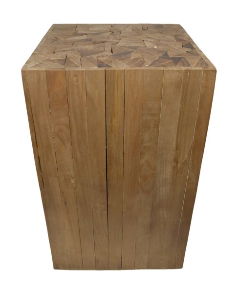 Rustic Square Wooden Stool Kirklands Home