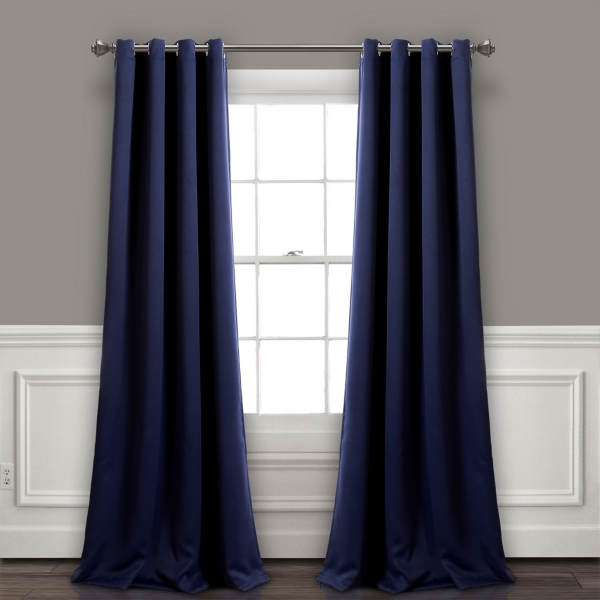 Navy Blackout Curtain Panel Set, 95 in. Kirklands Home