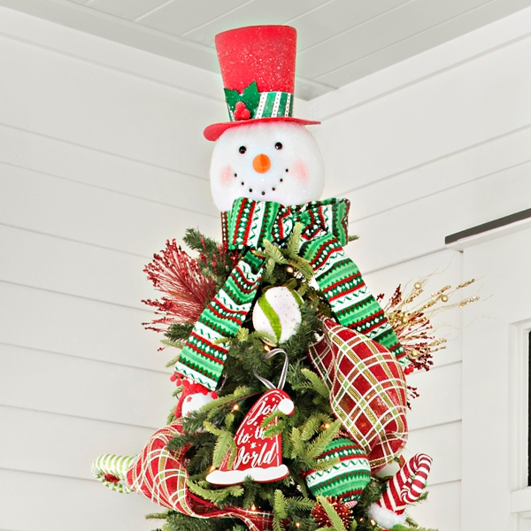 Snowman Head Tree Topper Kirklands Starbucks stitch markers and