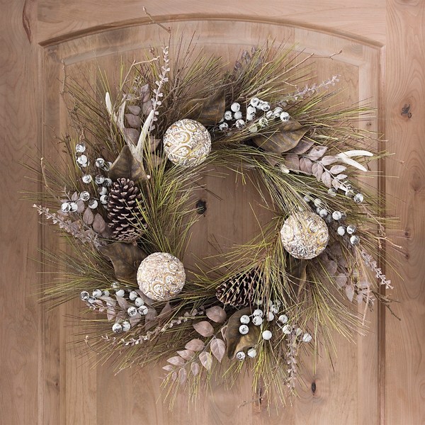 Pine and Antler Christmas Wreath Kirklands Home