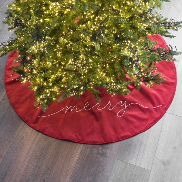 Red Velvet Merry Tree Skirt Kirklands Home