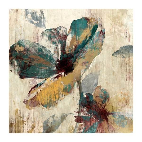 Abstract Brown & Aqua Floral Giclee Canvas Print Kirklands Home