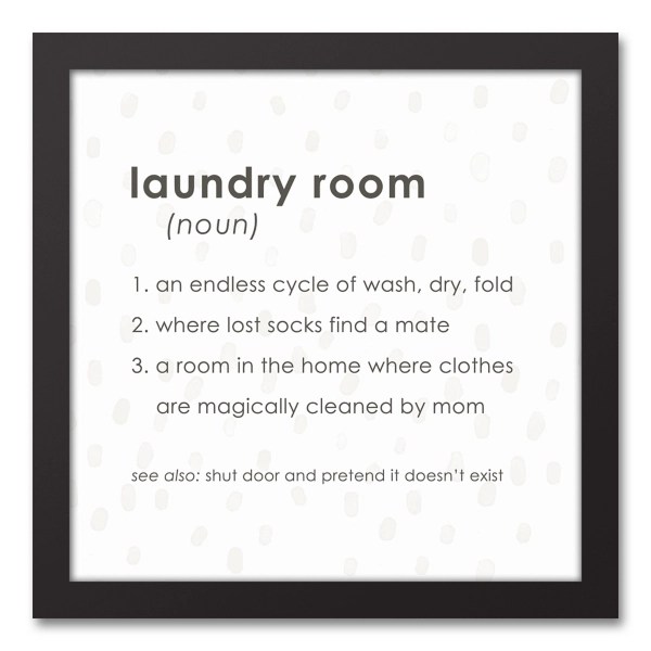 Laundry Room Definition Framed Canvas Art Print Kirklands Home