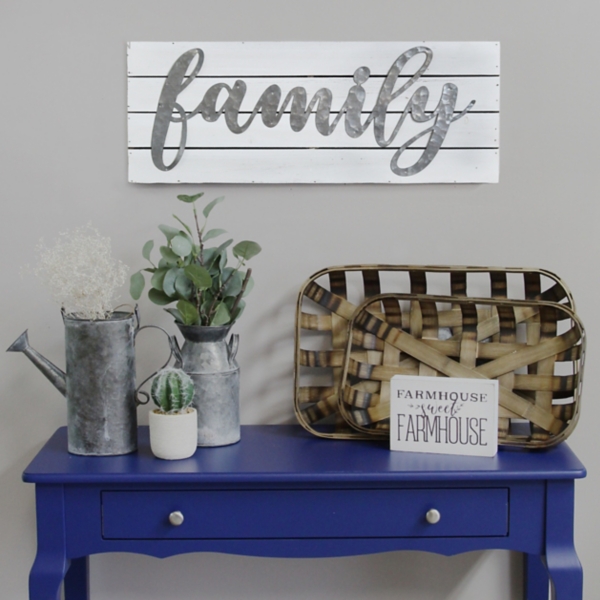 Family Galvanized Planked Sign Plaque Kirklands Home