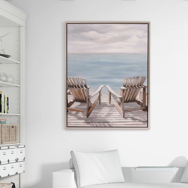 Adirondack Chairs Coastal Framed Art Print Kirklands Home