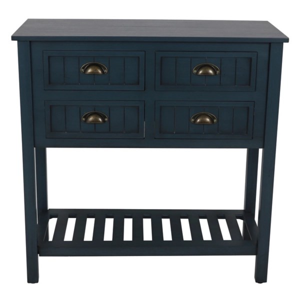 Antique Navy Beadboard 4Drawer Console Table Kirklands Home