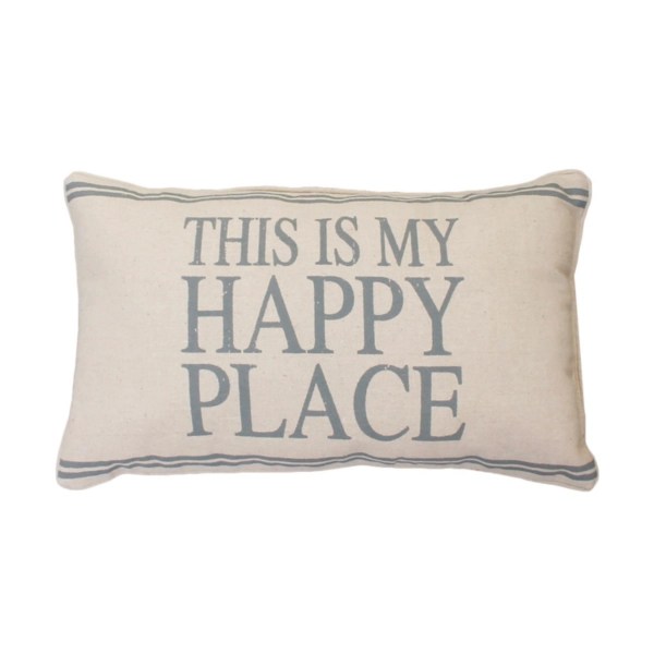 Gray This is My Happy Place Accent Pillow Kirklands Home