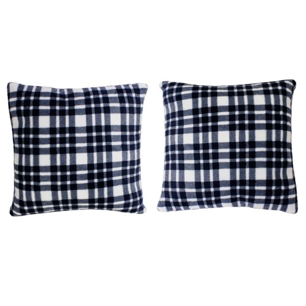 Navy Classic Plaid Fleece Pillows, Set of 2 Kirklands Home