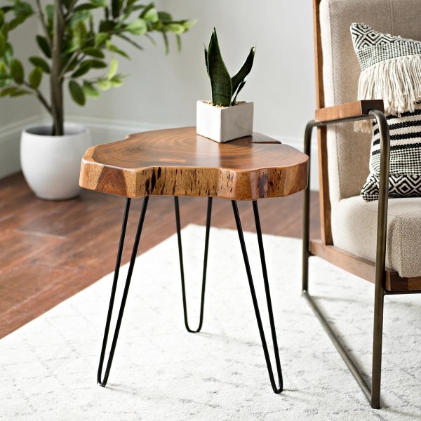 Natural Acacia Wood Side Table Kirklands Home