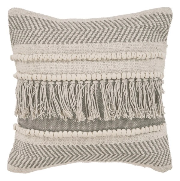Gray Comfort Fringe Pillow Kirklands Home