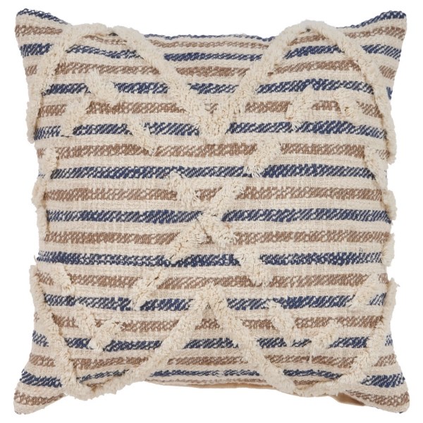 Textured Blue Stripe Pillow Kirklands Home