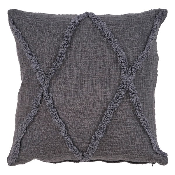 Gray Fringe Diamond Pillow, 20 in. Kirklands Home