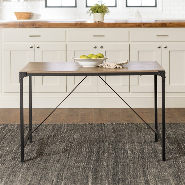 Angled Iron and Driftwood Dining Table Kirklands Home
