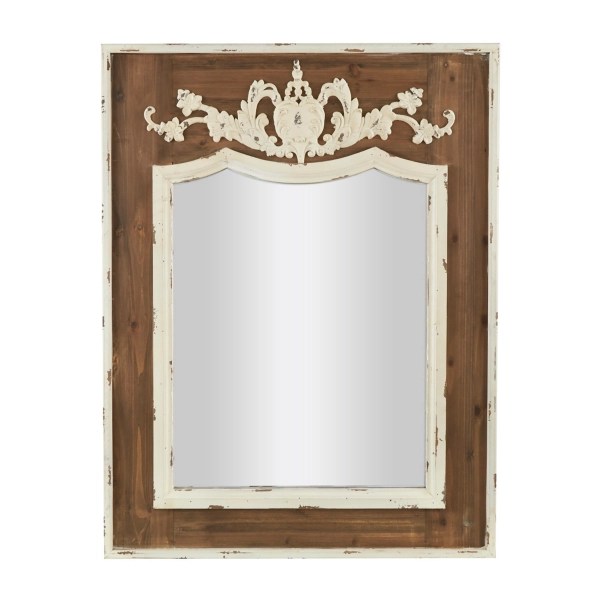 Ornate Antique White Wood Wall Mirror Kirklands Home