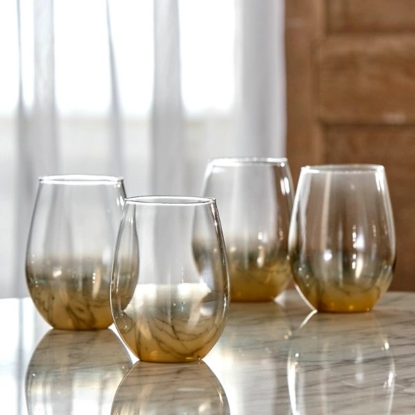 Gold Ombre Wine Glasses