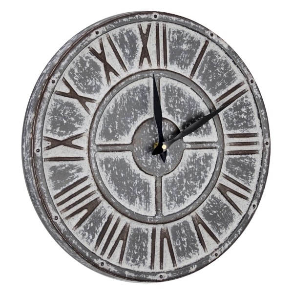 Weathered Whitewashed Farmhouse Wall Clock Kirklands Home