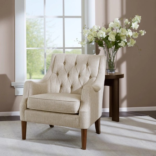 Cream Accent Chairs For Living Room Baci Living Room