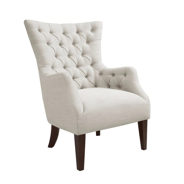 Eva Wingback Tufted Ivory Accent Chair Kirklands Home