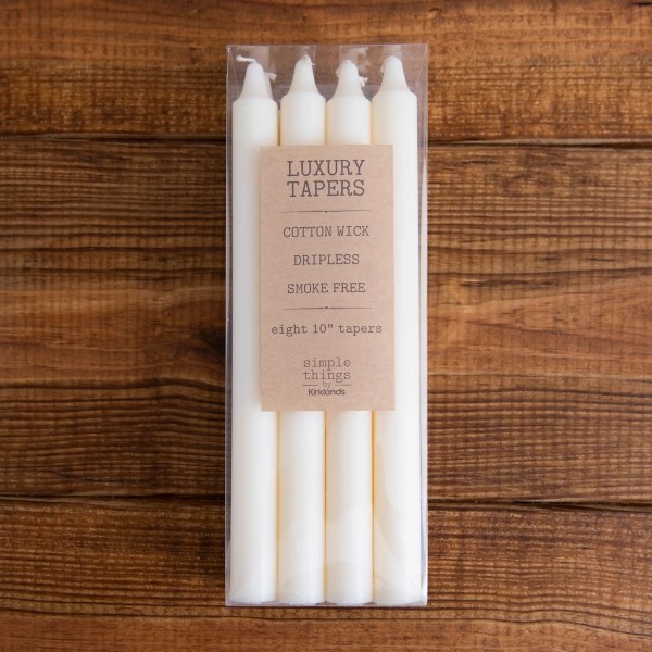 Ivory Dripless Taper Candles, Set of 8 Kirklands Home