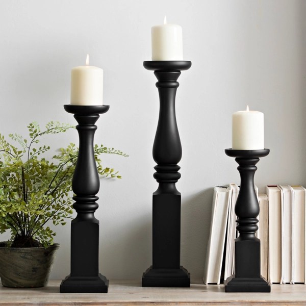 Black Candle Holders