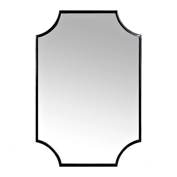 Black Metal Indented Corners Wall Mirror Kirklands Home
