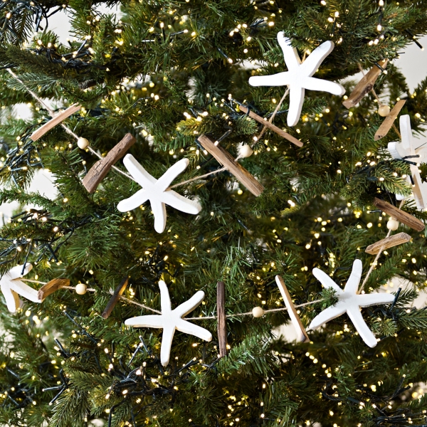 Wood Starfish Christmas Garland Kirklands Home