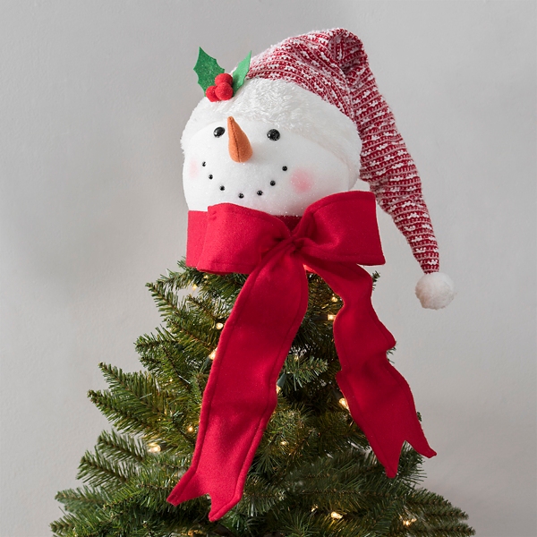 Snowman with Knit Hat Tree Topper Kirklands Home