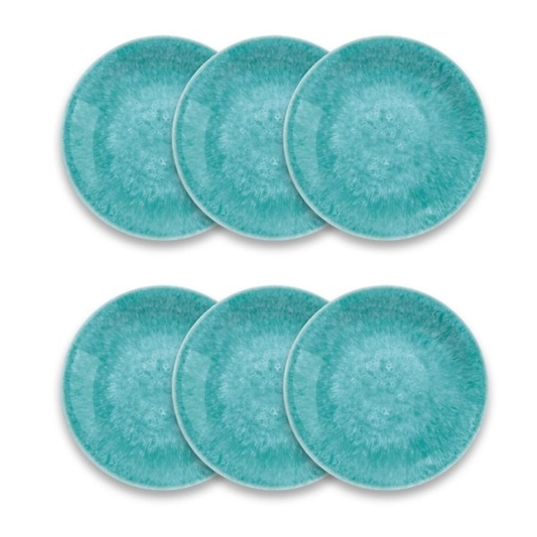 Aqua Bali Brights Reactive Salad Plates, Set of 6 Kirklands Home