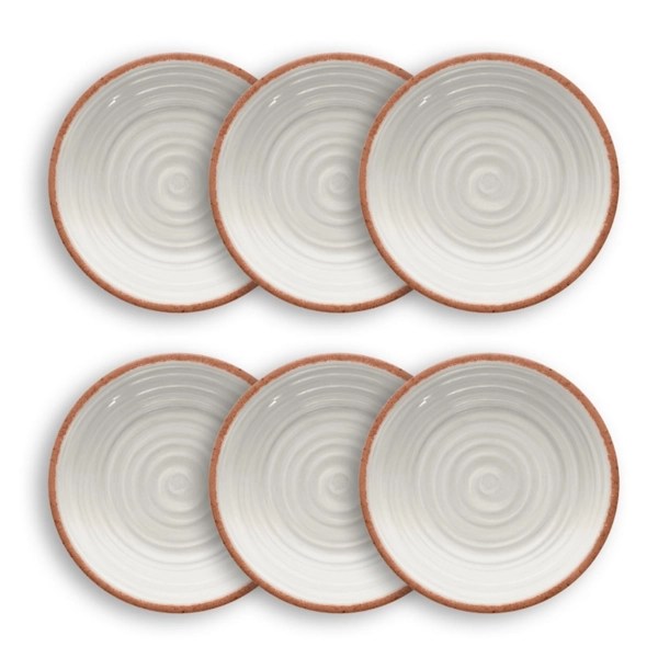 Ivory Rustic Swirl Salad Plates, Set of 6 Kirklands Home