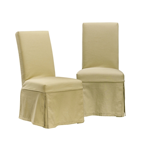 Khaki Woven Slip Covered Dining Chairs, Set of 2 Kirklands Home