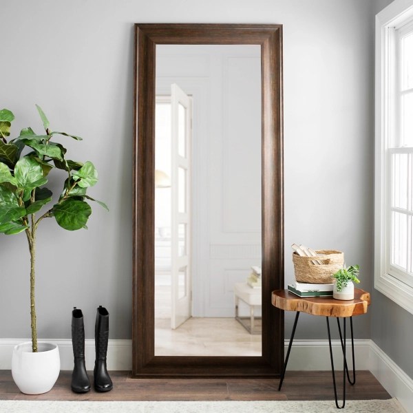 Rubbed Espresso Framed Mirror, 33x79 Kirklands Home