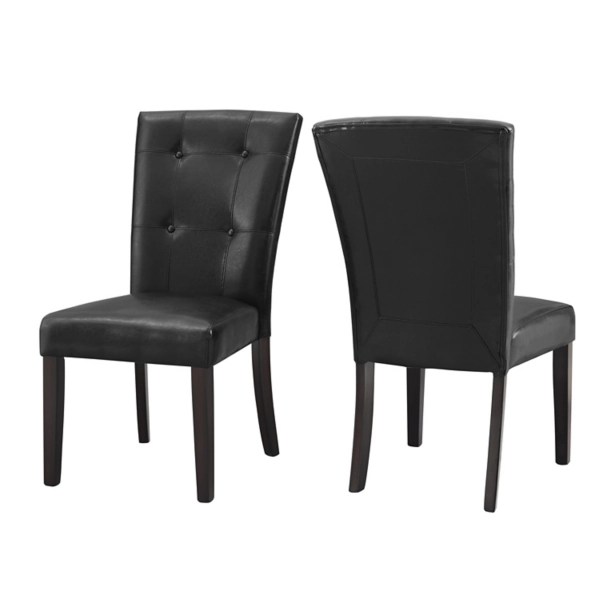 Black Farley Tufted Back Dining Chairs, Set of 2 Kirklands Home