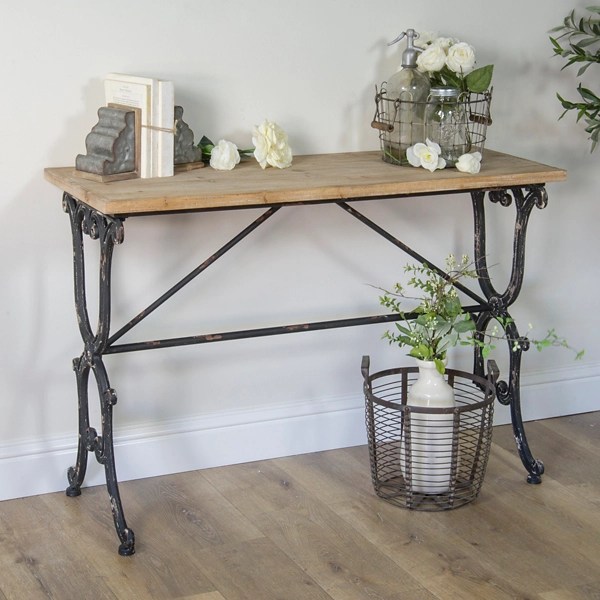 Wrought Iron Sofa Table With Wood Top Sofa Design Ideas