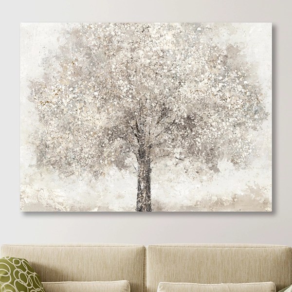 White Blossoms Giclee Canvas Art Print, 40x30 in. Kirklands Home