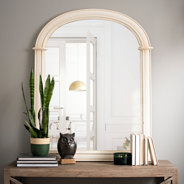 White Louis Antique Arched Mirror Kirklands Home