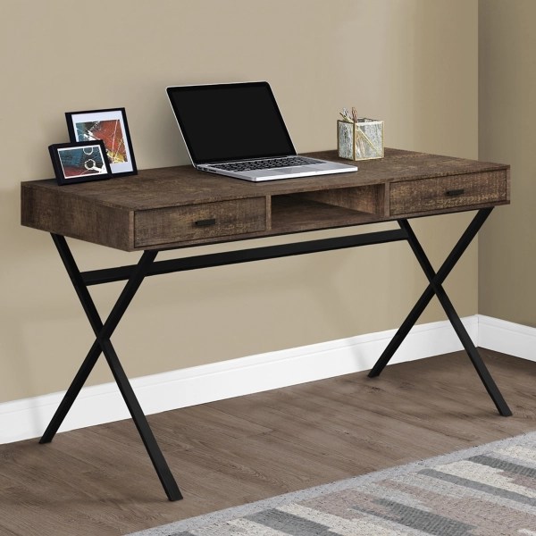 Brown Criss Cross Base Mason Computer Desk Kirklands Home