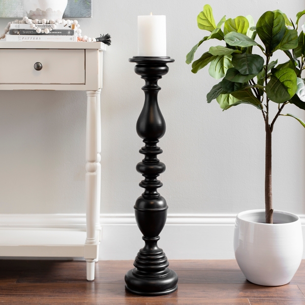 Black Floor Candle Holder, 32 in. Kirklands Home
